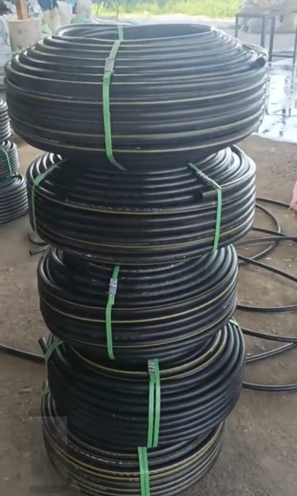 Saura Plast HDPE wiring pipe coils, made in Nepal by Safa Urja