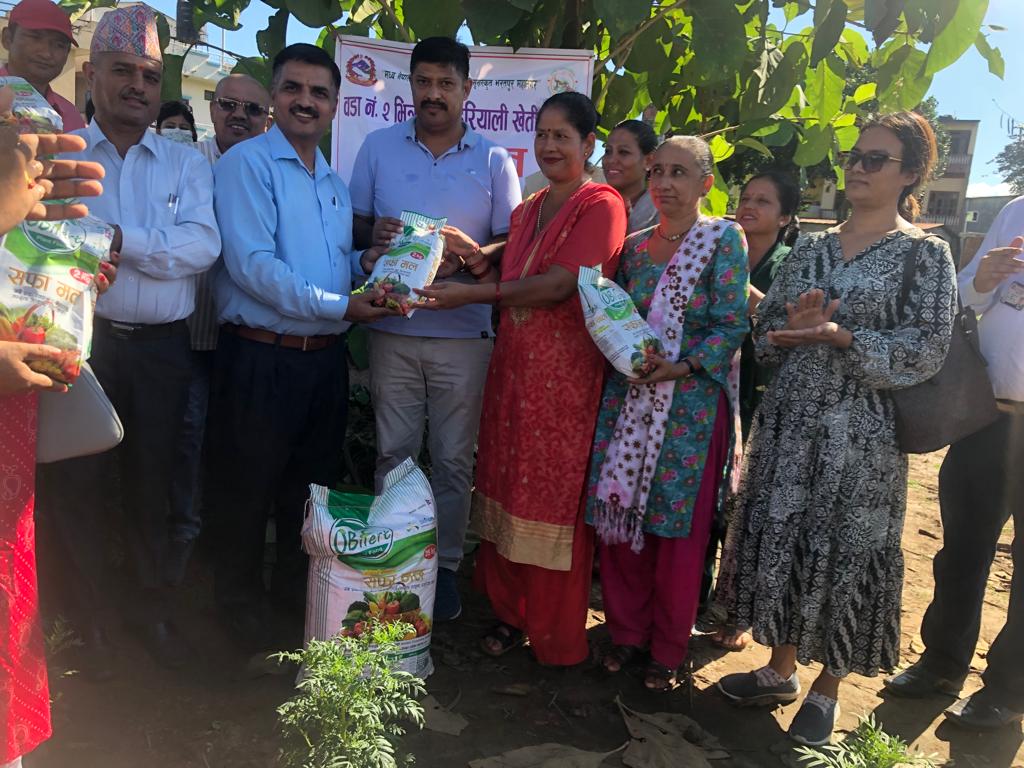 Safa Mal at the Ward 2 clean green farming campaign, Bharatpur